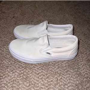 White womens Vans